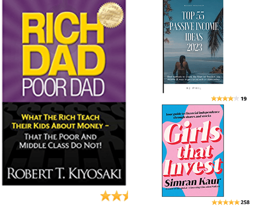 My top 10 beginners books on business and money cover photo collage