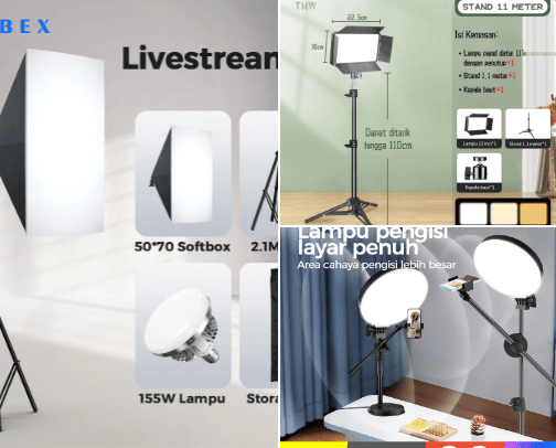 Camera, Lighting, Content Creator cover photo collage