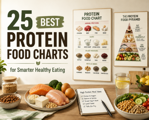 25 Best Protein Food Charts for Smarter Healthy Eating cover photo collage