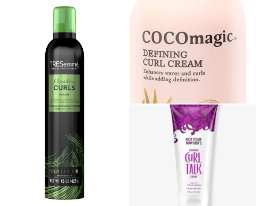 My hair products I use that my favorite for curly hair cover photo collage