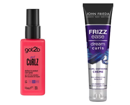 curly girl products from a certified curly girl who has spent FOREVER trying to perfect her routine 🤌🏻 cover photo collage