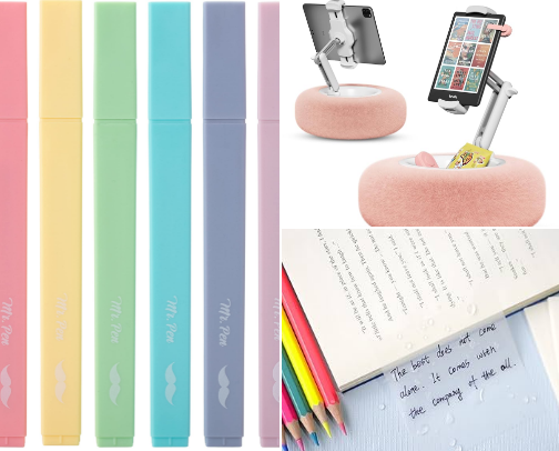 bookish must have items📚 cover photo collage