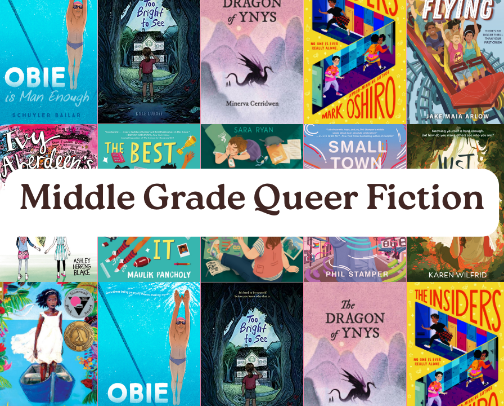 Middle Grade Queer Fiction cover photo collage