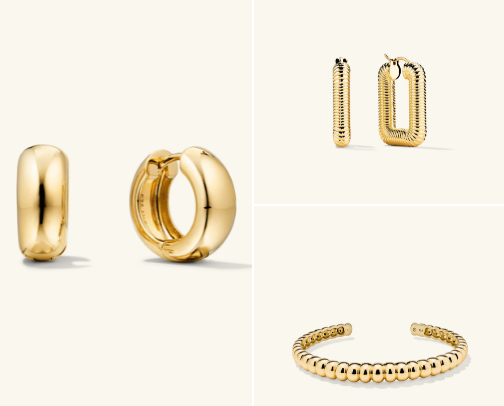 Gold jewelry 💎 cover photo collage