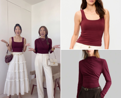 cream + burgundy cover photo collage
