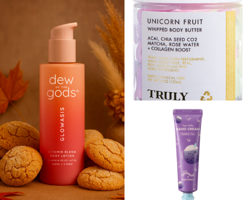Body moisturizers cover photo collage