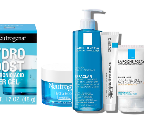 Favorite skincare products cover photo collage