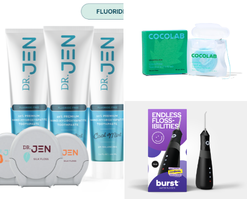 My favorite oral hygiene products 🦷 cover photo collage