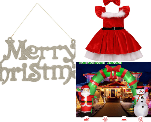 Christmas luxury cover photo collage