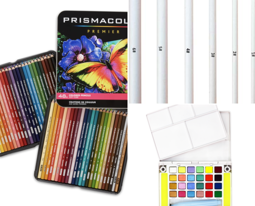 Art supplies for Hobby Maximalists cover photo collage