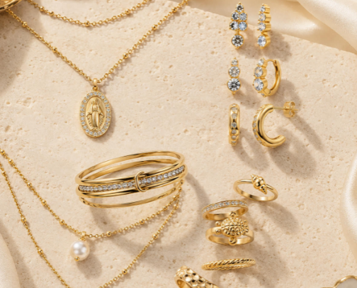 Gold Jewelry Sets To Elevate Any Outfit cover photo collage