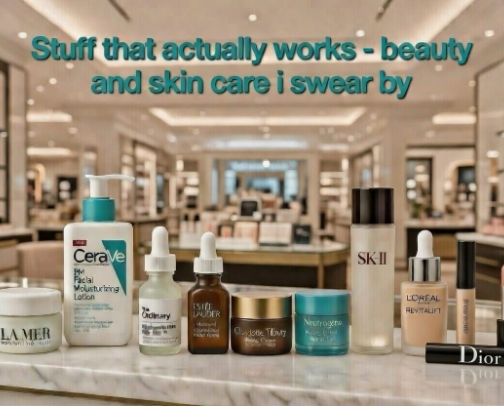 Stuff That Actually Works — Beauty & Skincare I Swear By cover photo collage