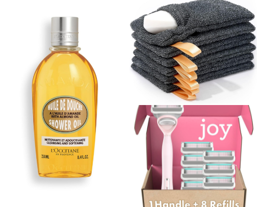 my fave shower / hygiene products✨ cover photo collage