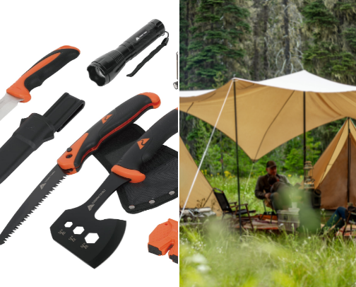 Camping cover photo collage