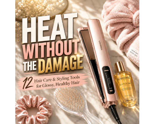 12 Salon-Grade Hair Care & Styling Tools for Damage-Free Locks at Home cover photo collage
