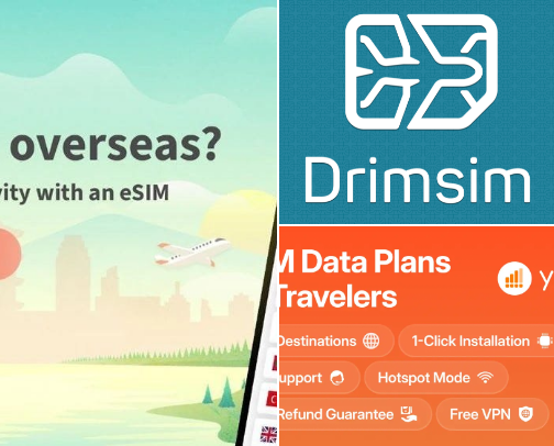 Best eSIMs to use when traveling cover photo collage