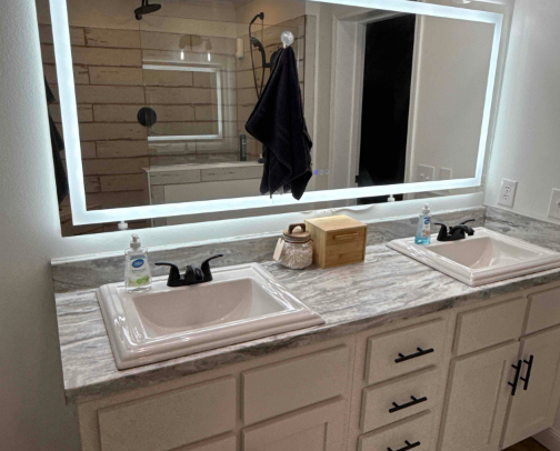 Relax & Recharge: A Luxe Bathroom Edition cover photo collage