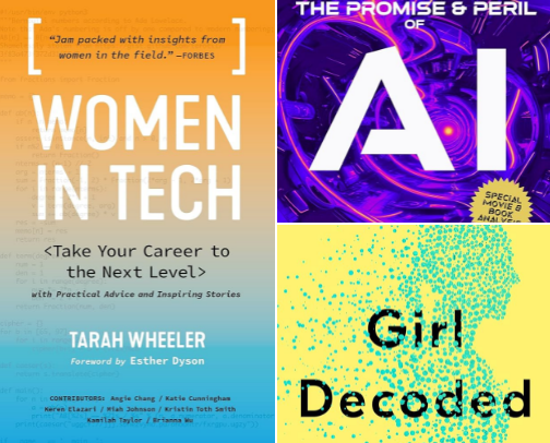 Tech for Beginners: Books That Empower Women to Learn AI, Coding & Digital Skills from Scratch cover photo collage