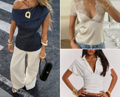 Affordable SHEIN Old Money Tops- Back to School cover photo collage
