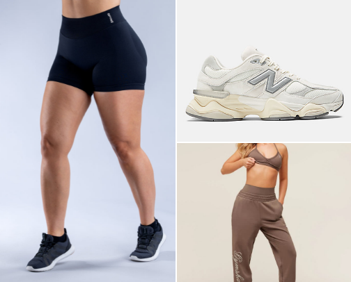 gym items I can’t live without 🏋️‍♀️ cover photo collage
