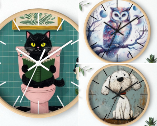 Whimsical Clocks by Happy Cottage cover photo collage