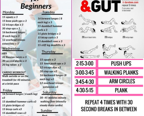 At home exercises cover photo collage