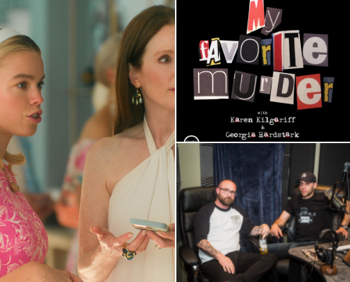 Tv series and podcasts that have me suckkkkked in cover photo collage