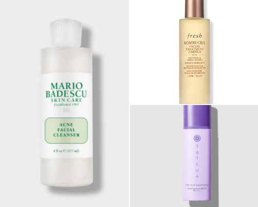 Skincare for oily skin with acne cover photo collage