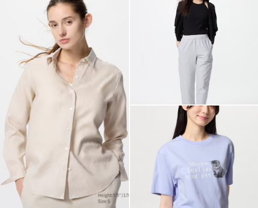 Comfortable office and casual wear cover photo collage