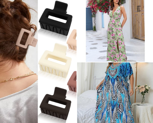 Clothes and fashion cover photo collage