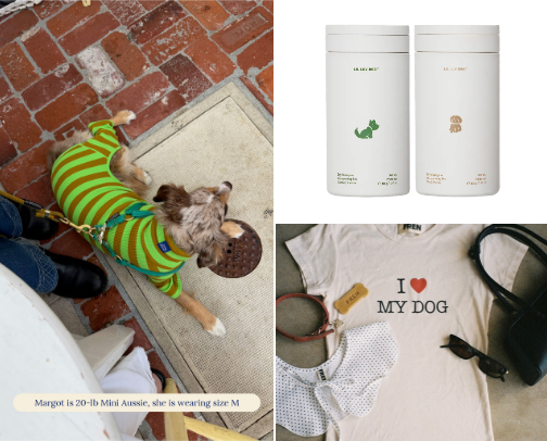 Bougie dog mom essentials: accessories for dogs and mom cover photo collage