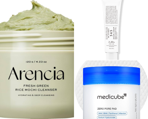 my fav skincare products (: cover photo collage