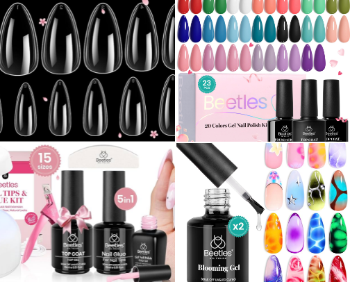 Everything you need to begin Press on gel nails at home 💅 cover photo collage
