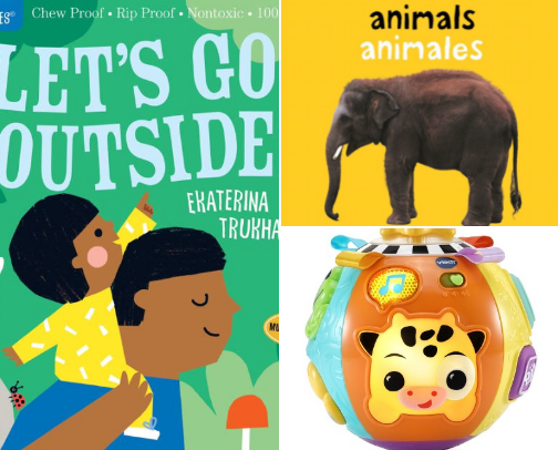 Interactive toys for babies/toddlers cover photo collage