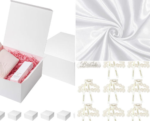 Bridesmaid proposal boxes cover photo collage