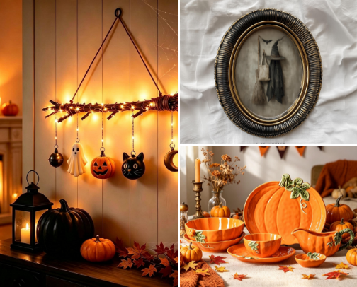 Aesthetic Halloween Decor Ideas 🎃 cover photo collage