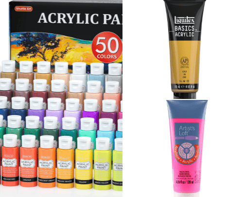 Acrylic Painting Supplies cover photo collage