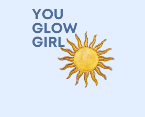 You GLOW girl cover photo collage