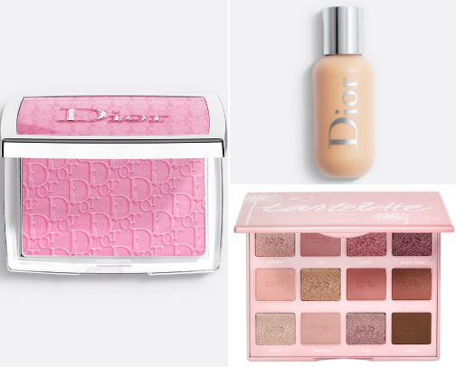Makeup for full glam face cover photo collage