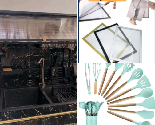Kitchenware storage and Things at Home cover photo collage