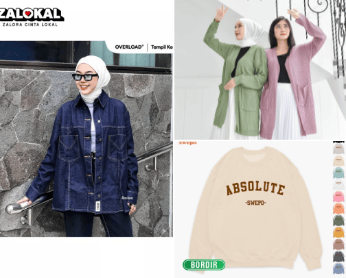 Rekomendasi jaket/outer wanita cover photo collage