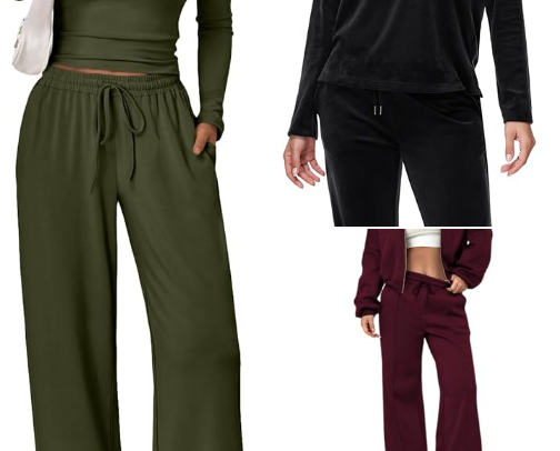 two piece lounge & workout sets cover photo collage