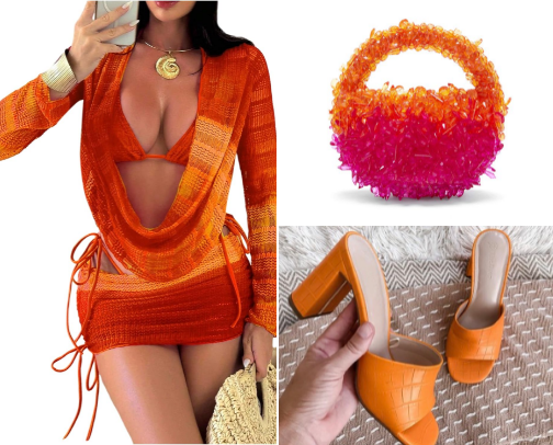Orange Glow 🧡| Fashion cover photo collage