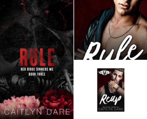 Read Free - Rule: A Dark MC Romance (Red Ridge Sinners MC Book 3) companions cover photo collage