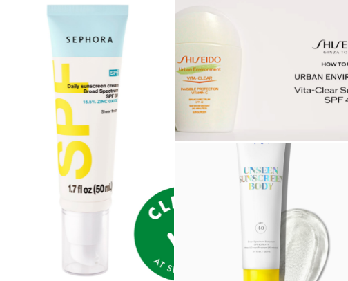 Best Sephora Sunscreens That Never Feel Greasy cover photo collage
