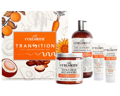 Products for the care of naturally curly hair cover photo collage