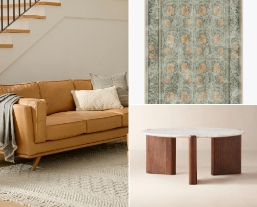 Neutral Living Room Decor & Cozy Minimalist Home Finds cover photo collage