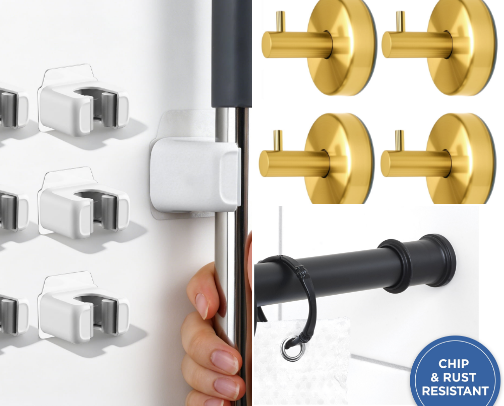 No Drill Apartement Upgrades Under $20 cover photo collage