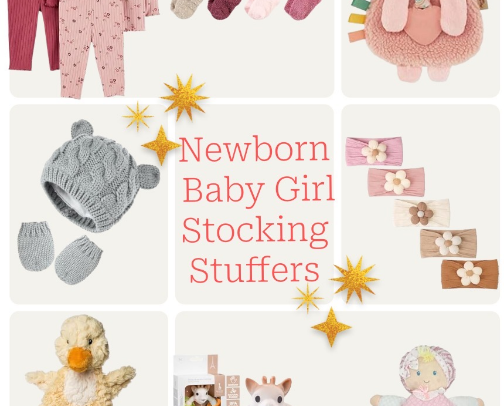 Sweet and Practical stocking stuffers for baby girls cover photo collage