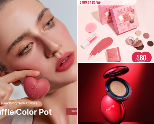 Strawberry girl makeup 🍓💌💋❣️ cover photo collage